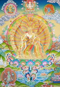 This is one of many depictions of the Rainbow Body from Tibet