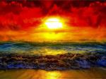 Fire and water sun and&nbsp;ocean