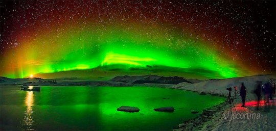 Aurora Borealis in green by Juan Carlos Cortina